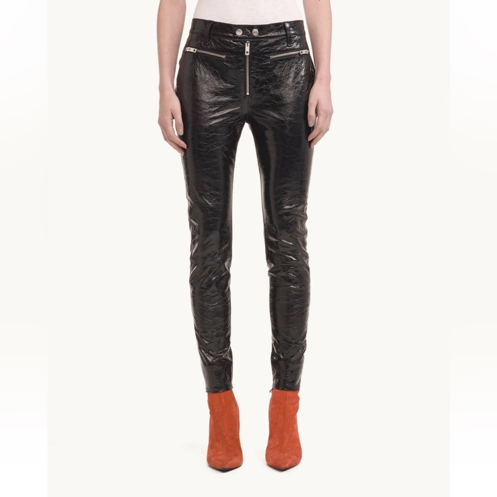 Rag & Bone Ryder Crinkled Leather Pants